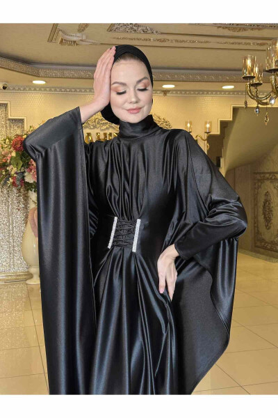 Queen modest women's dress-BLACK - 6