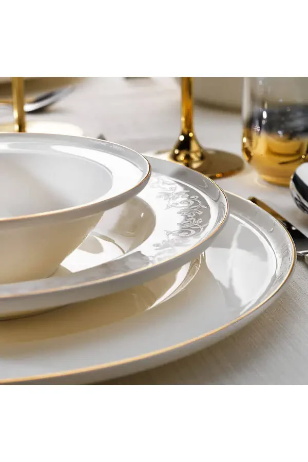 Queen Natty Bone Dinner Set 60 Pieces Gold - 4