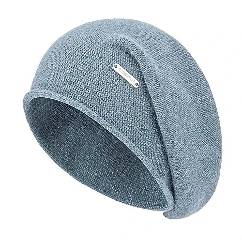 QUEENFUR Ayollar uchun trikotaj Slouchy Beanie bosh kiyimlari CasModazoneere chang'i qalpog'i trikotaj jun yumshoq issiq qishki shapka 