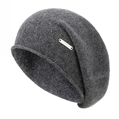 QUEENFUR Knit Slouchy Beanie Hats for Women CasModazoneere Ski Cap Knitted Wool Soft Warm Winter Hat - QUEENFUR