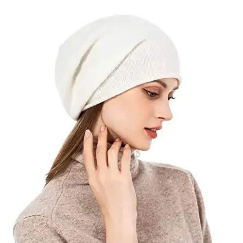 QUEENFUR Knit Slouchy Beanie Hats for Women CasModazoneere Ski Cap Knitted Wool Soft Warm Winter Hat - 3
