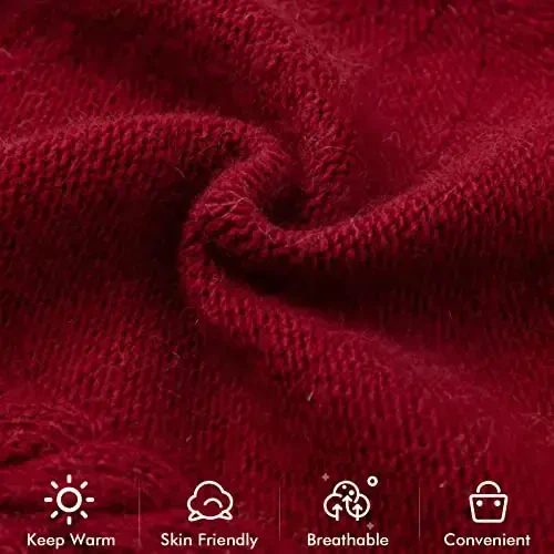 QUEENFUR Knit Slouchy Beanie Hats for Women CasModazoneere Ski Cap Knitted Wool Soft Warm Winter Hat - 5