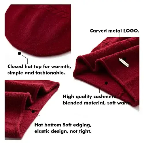 QUEENFUR Knit Slouchy Beanie Hats for Women CasModazoneere Ski Cap Knitted Wool Soft Warm Winter Hat - 6