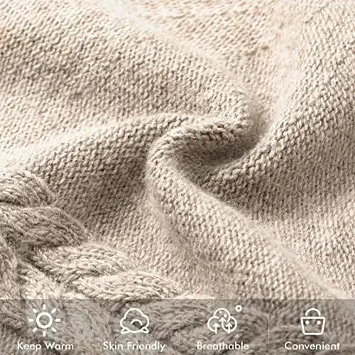 QUEENFUR Knit Slouchy Beanie Hats for Women CasModazoneere Ski Cap Knitted Wool Soft Warm Winter Hat - 5