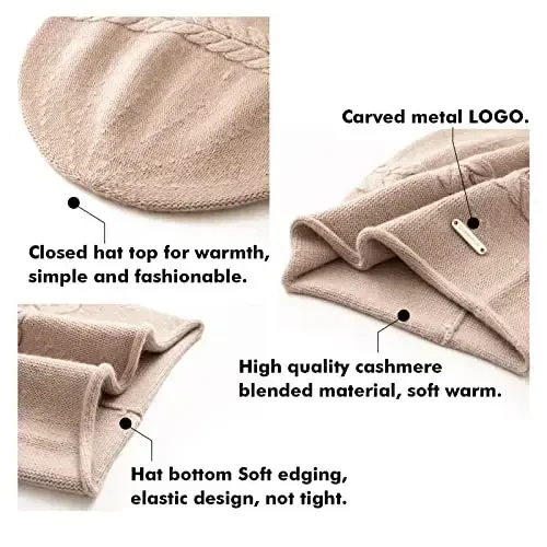 QUEENFUR Knit Slouchy Beanie Hats for Women CasModazoneere Ski Cap Knitted Wool Soft Warm Winter Hat - 6