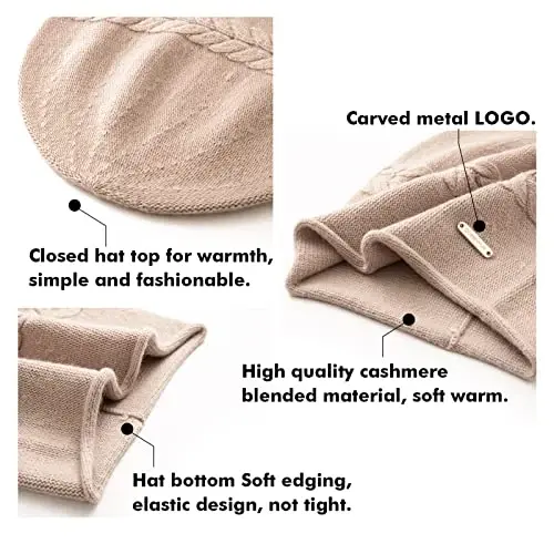 QUEENFUR Knit Slouchy Beanie Hats for Women CasModazoneere Ski Cap Knitted Wool Soft Warm Winter Hat - 6