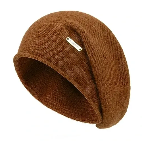 QUEENFUR Knit Slouchy Beanie Hats for Women CasModazoneere Ski Cap Knitted Wool Soft Warm Winter Hat - 1