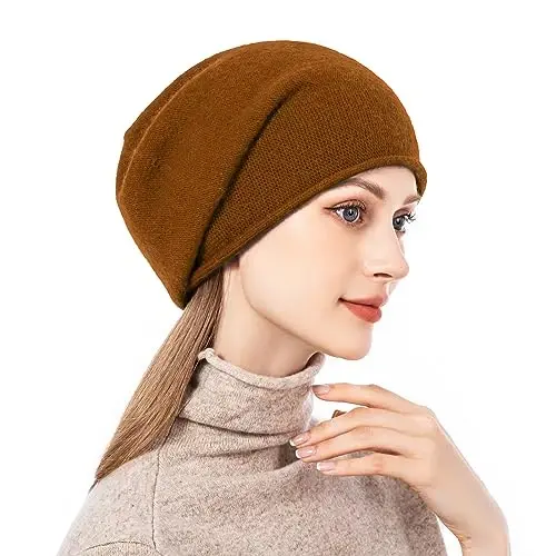 QUEENFUR Knit Slouchy Beanie Hats for Women CasModazoneere Ski Cap Knitted Wool Soft Warm Winter Hat - 3