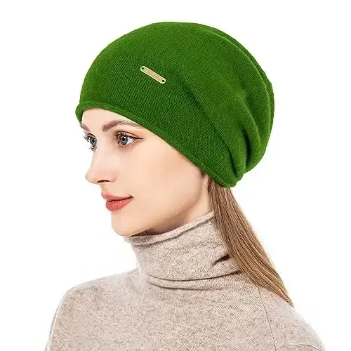 QUEENFUR Knit Slouchy Beanie Hats for Women CasModazoneere Ski Cap Knitted Wool Soft Warm Winter Hat - 2