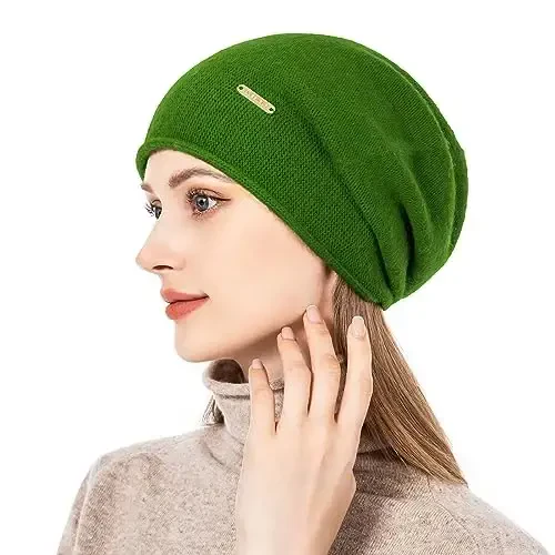 QUEENFUR Knit Slouchy Beanie Hats for Women CasModazoneere Ski Cap Knitted Wool Soft Warm Winter Hat - 4