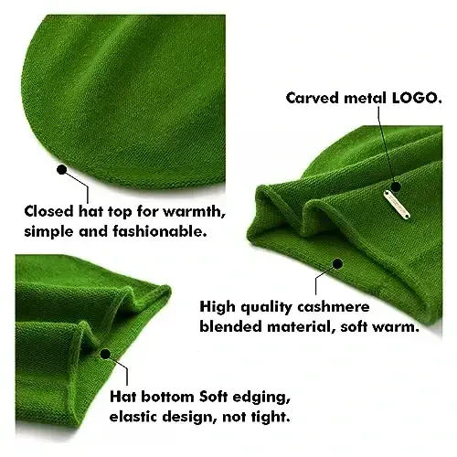 QUEENFUR Knit Slouchy Beanie Hats for Women CasModazoneere Ski Cap Knitted Wool Soft Warm Winter Hat - 6