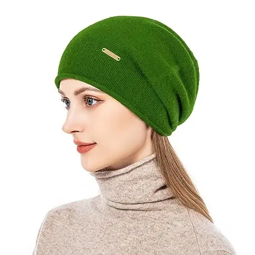 QUEENFUR Knit Slouchy Beanie Hats for Women CasModazoneere Ski Cap Knitted Wool Soft Warm Winter Hat - 2