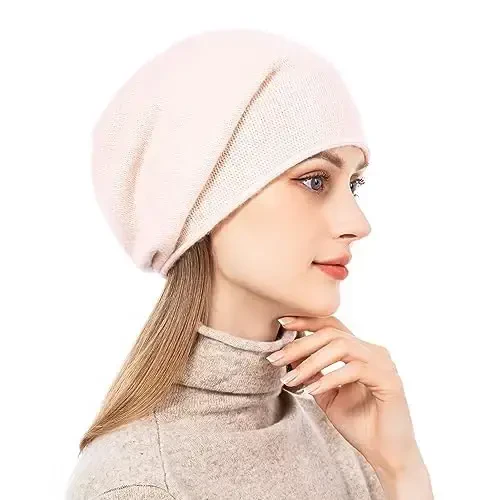 QUEENFUR Knit Slouchy Beanie Hats for Women CasModazoneere Ski Cap Knitted Wool Soft Warm Winter Hat - 3