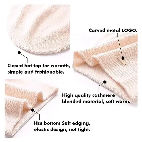 QUEENFUR Knit Slouchy Beanie Hats for Women CasModazoneere Ski Cap Knitted Wool Soft Warm Winter Hat - 6