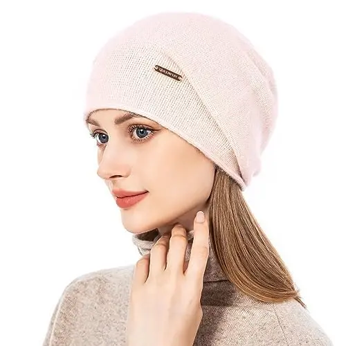 QUEENFUR Knit Slouchy Beanie Hats for Women CasModazoneere Ski Cap Knitted Wool Soft Warm Winter Hat - 4