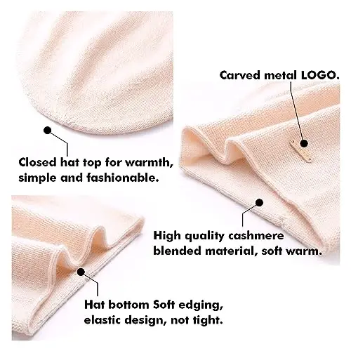 QUEENFUR Knit Slouchy Beanie Hats for Women CasModazoneere Ski Cap Knitted Wool Soft Warm Winter Hat - 6