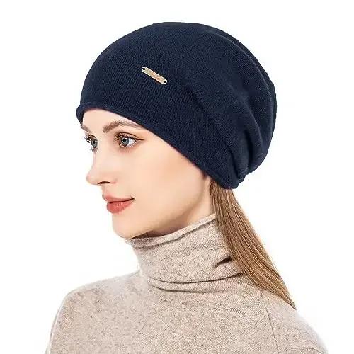 QUEENFUR Knit Slouchy Beanie Hats for Women CasModazoneere Ski Cap Knitted Wool Soft Warm Winter Hat - QUEENFUR (1)