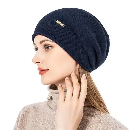 QUEENFUR Knit Slouchy Beanie Hats for Women CasModazoneere Ski Cap Knitted Wool Soft Warm Winter Hat - 4