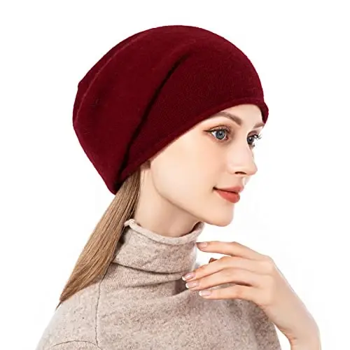QUEENFUR Knit Slouchy Beanie Hats for Women CasModazoneere Ski Cap Knitted Wool Soft Warm Winter Hat - 3