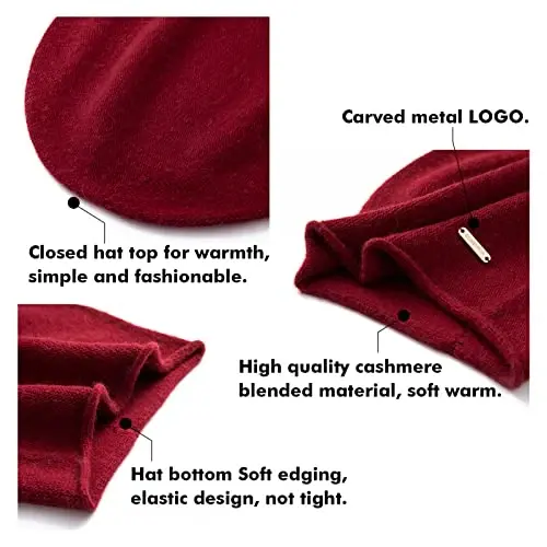QUEENFUR Knit Slouchy Beanie Hats for Women CasModazoneere Ski Cap Knitted Wool Soft Warm Winter Hat - 6