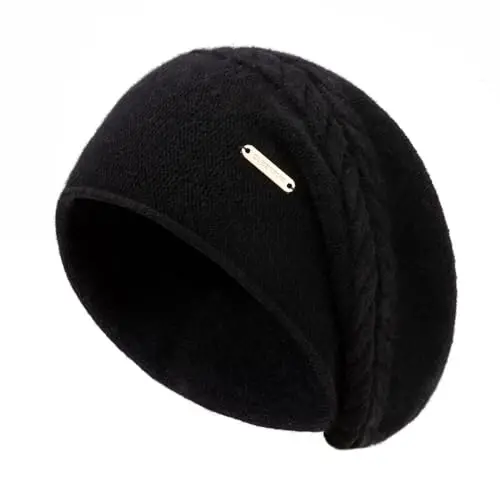QUEENFUR Knit Slouchy Beanie Hats for Women CasModazoneere Ski Cap Knitted Wool Soft Warm Winter Hat - 1