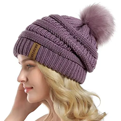 QUEENFUR Winter Women Thick Cable Knit Ribbed Infinity Circle Loop Scarf - 3