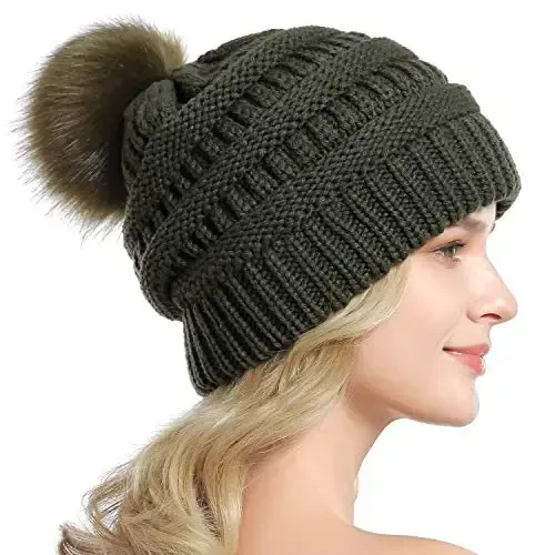 QUEENFUR Winter Women Thick Cable Knit Ribbed Infinity Circle Loop Scarf - 4