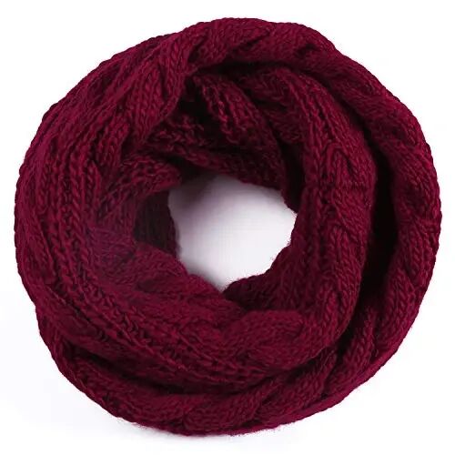 QUEENFUR Winter Women Thick Cable Knit Ribbed Infinity Circle Loop Scarf - 5