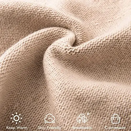 QUEENFUR Knit Slouchy Beanie Hats for Women CasModazoneere Ski Cap Knitted Wool Soft Warm Winter Hat - 5