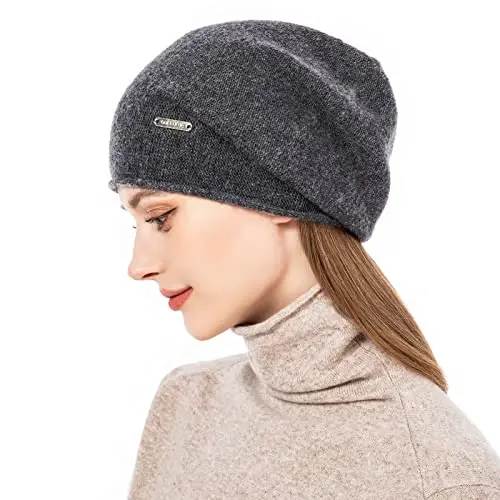 QUEENFUR Knit Slouchy Beanie Hats for Women CasModazoneere Ski Cap Knitted Wool Soft Warm Winter Hat - 4