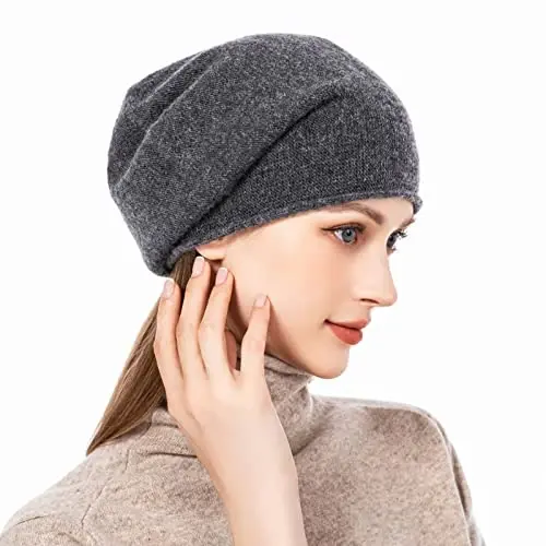 QUEENFUR Knit Slouchy Beanie Hats for Women CasModazoneere Ski Cap Knitted Wool Soft Warm Winter Hat - 3
