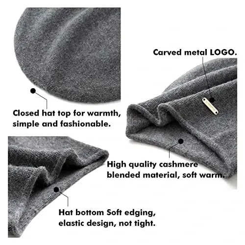 QUEENFUR Knit Slouchy Beanie Hats for Women CasModazoneere Ski Cap Knitted Wool Soft Warm Winter Hat - 6