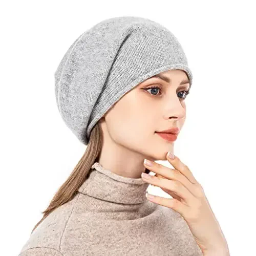 QUEENFUR Knit Slouchy Beanie Hats for Women CasModazoneere Ski Cap Knitted Wool Soft Warm Winter Hat - 3