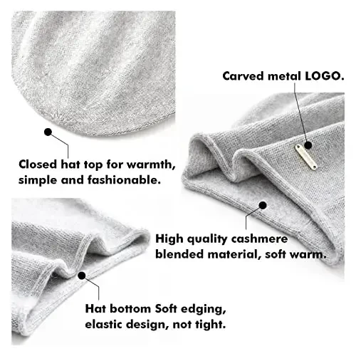 QUEENFUR Knit Slouchy Beanie Hats for Women CasModazoneere Ski Cap Knitted Wool Soft Warm Winter Hat - 6