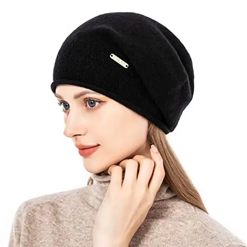 QUEENFUR Knit Slouchy Beanie Hats for Women CasModazoneere Ski Cap Knitted Wool Soft Warm Winter Hat - 4