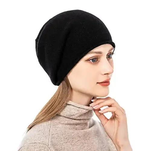 QUEENFUR Knit Slouchy Beanie Hats for Women CasModazoneere Ski Cap Knitted Wool Soft Warm Winter Hat - 3