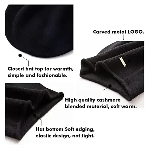 QUEENFUR Knit Slouchy Beanie Hats for Women CasModazoneere Ski Cap Knitted Wool Soft Warm Winter Hat - 6