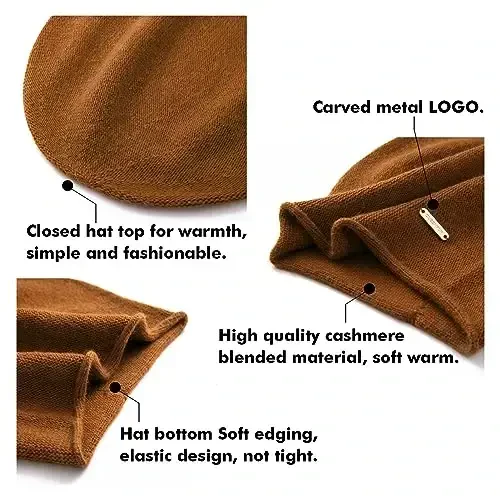 QUEENFUR Knit Slouchy Beanie Hats for Women CasModazoneere Ski Cap Knitted Wool Soft Warm Winter Hat - 6