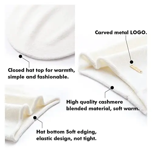 QUEENFUR Knit Slouchy Beanie Hats for Women CasModazoneere Ski Cap Knitted Wool Soft Warm Winter Hat - 6