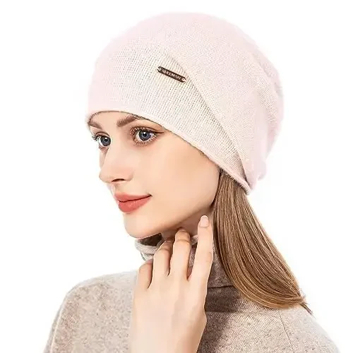 QUEENFUR Knit Slouchy Beanie Hats for Women CasModazoneere Ski Cap Knitted Wool Soft Warm Winter Hat - 4
