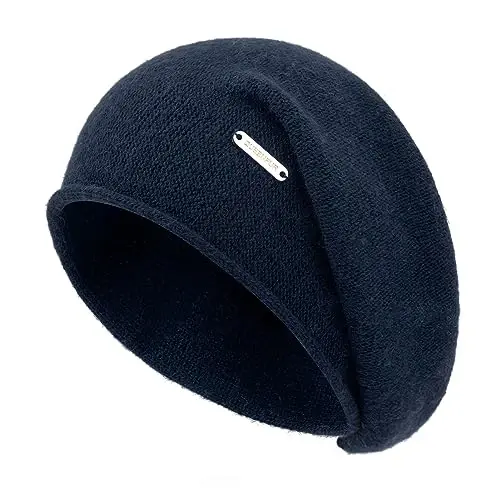 QUEENFUR Knit Slouchy Beanie Hats for Women CasModazoneere Ski Cap Knitted Wool Soft Warm Winter Hat 