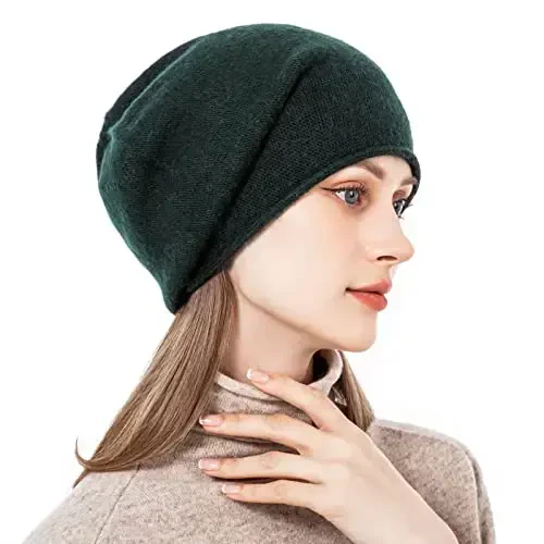 QUEENFUR Knit Slouchy Beanie Hats for Women CasModazoneere Ski Cap Knitted Wool Soft Warm Winter Hat - 3