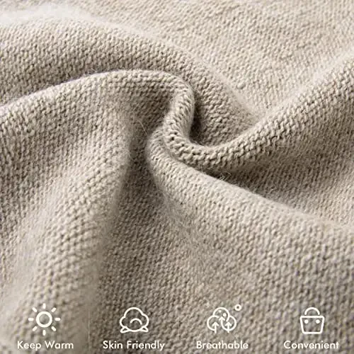 QUEENFUR Knit Slouchy Beanie Hats for Women CasModazoneere Ski Cap Knitted Wool Soft Warm Winter Hat - 5