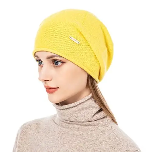 QUEENFUR Knit Slouchy Beanie Hats for Women CasModazoneere Ski Cap Knitted Wool Soft Warm Winter Hat - QUEENFUR (1)