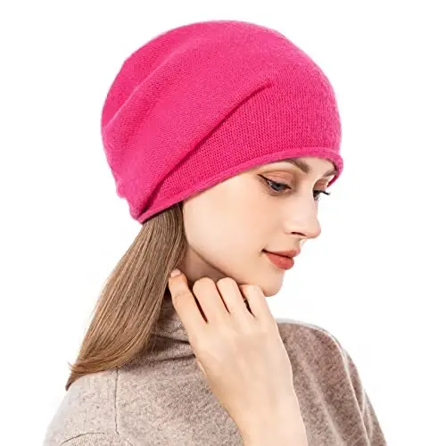 QUEENFUR Knit Slouchy Beanie Hats for Women CasModazoneere Ski Cap Knitted Wool Soft Warm Winter Hat - 3