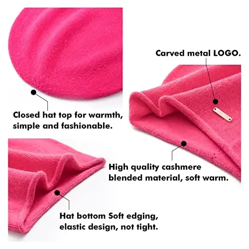 QUEENFUR Knit Slouchy Beanie Hats for Women CasModazoneere Ski Cap Knitted Wool Soft Warm Winter Hat - 6