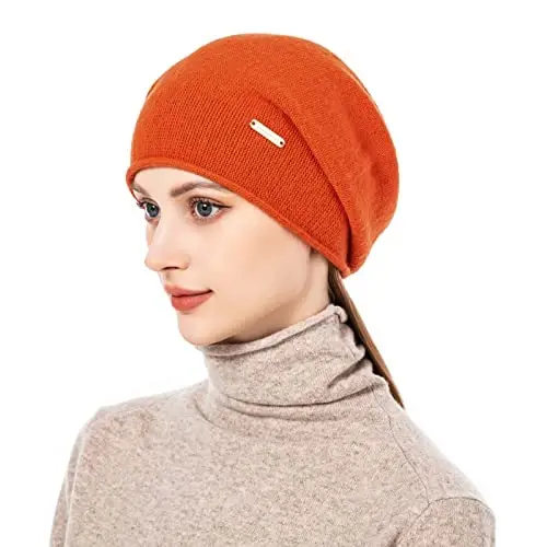 QUEENFUR Knit Slouchy Beanie Hats for Women CasModazoneere Ski Cap Knitted Wool Soft Warm Winter Hat - 2