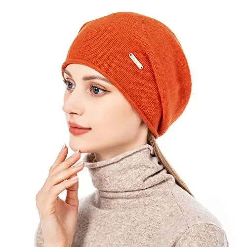 QUEENFUR Knit Slouchy Beanie Hats for Women CasModazoneere Ski Cap Knitted Wool Soft Warm Winter Hat - 4