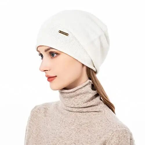 QUEENFUR Knit Slouchy Beanie Hats for Women CasModazoneere Ski Cap Knitted Wool Soft Warm Winter Hat - 2
