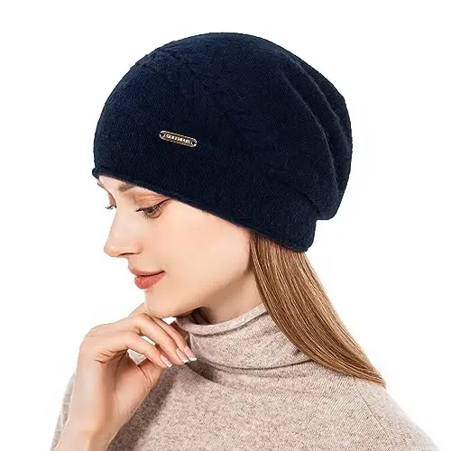 QUEENFUR Knit Slouchy Beanie Hats for Women Ski Cap Knitted Soft Warm Winter Hat - 4